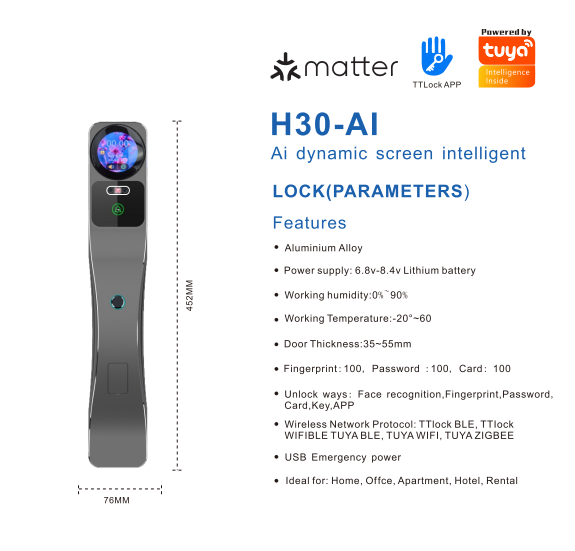 Tuya AI Smart Screen Smart Lock