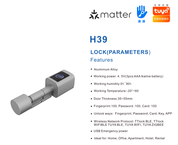 Tuya Smart Bolt Lock