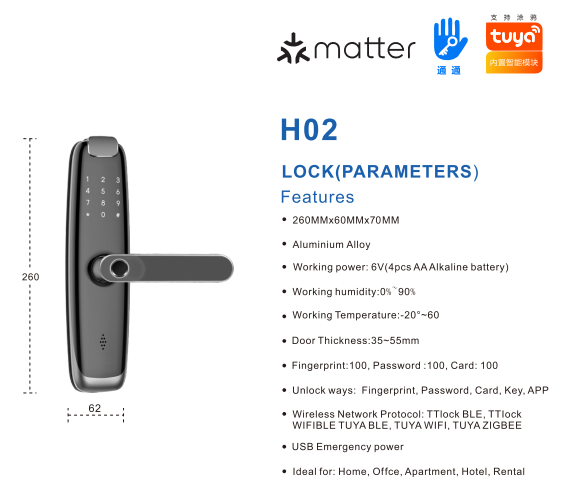 Tuya Fingerprint & Password Smart Lock