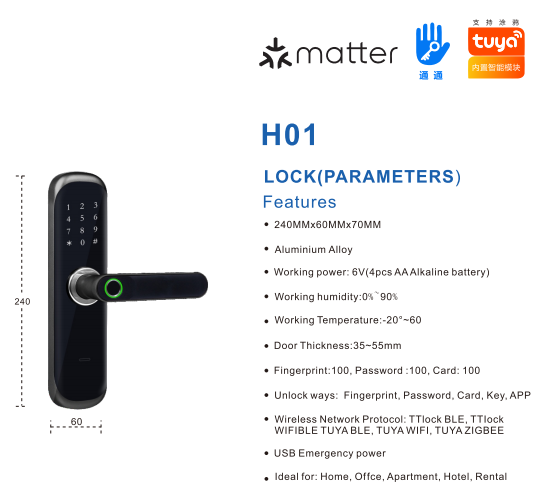 Tuya Fingerprint & Password Smart Lock