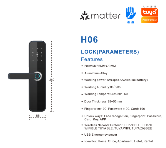 Tuya Fingerprint & Password Smart Lock