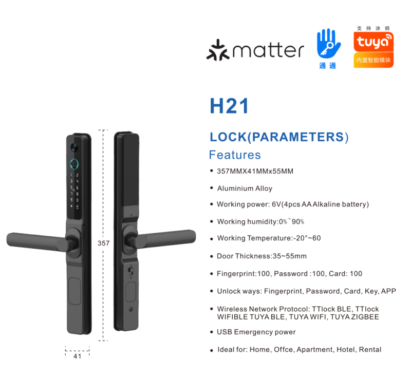 Tuya Fingerprint & Password Smart Lock